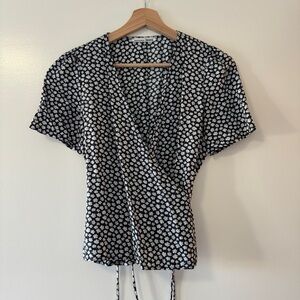 Reformation floral wrap top Maxine
